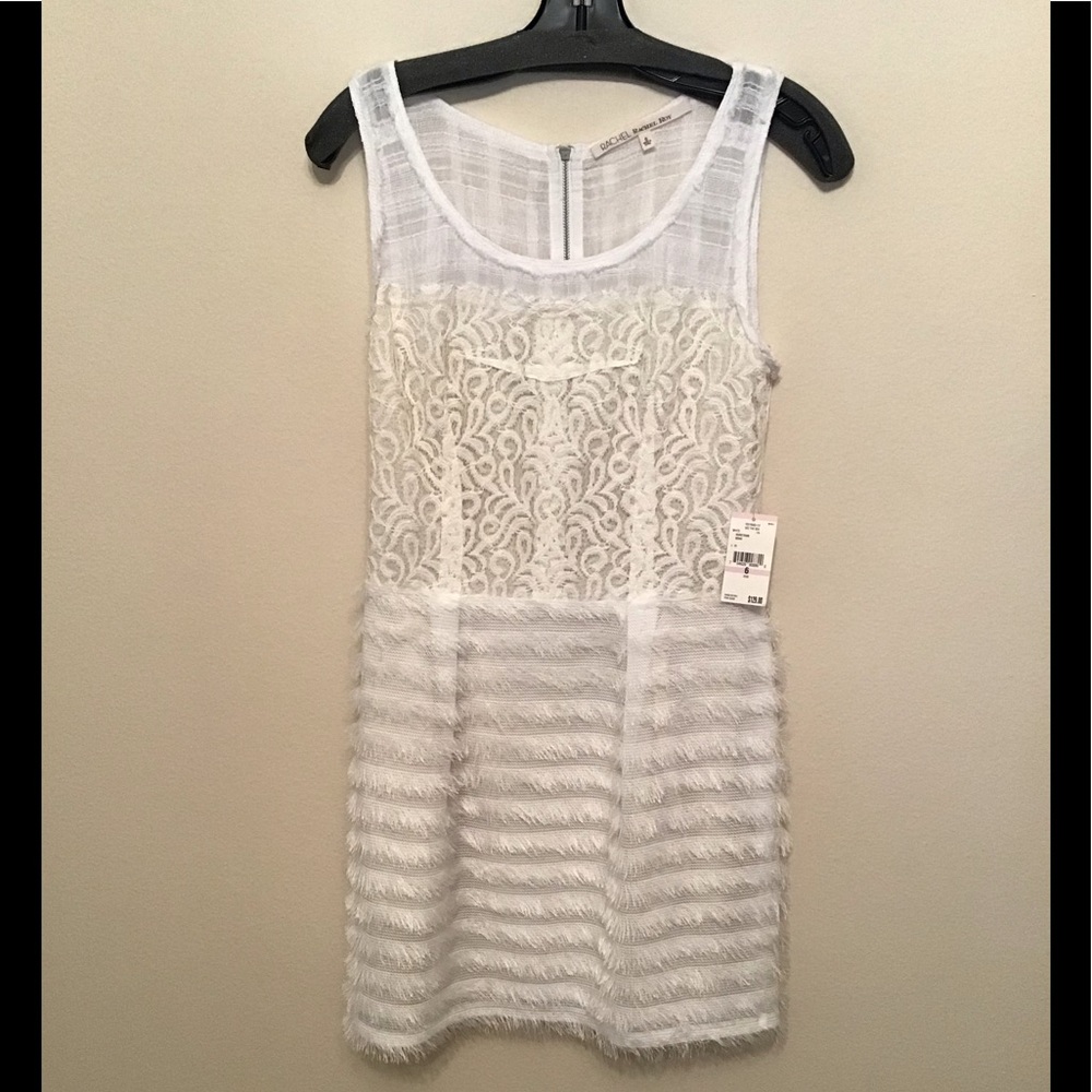 Lace & Fringe Sleeveless Party Dress